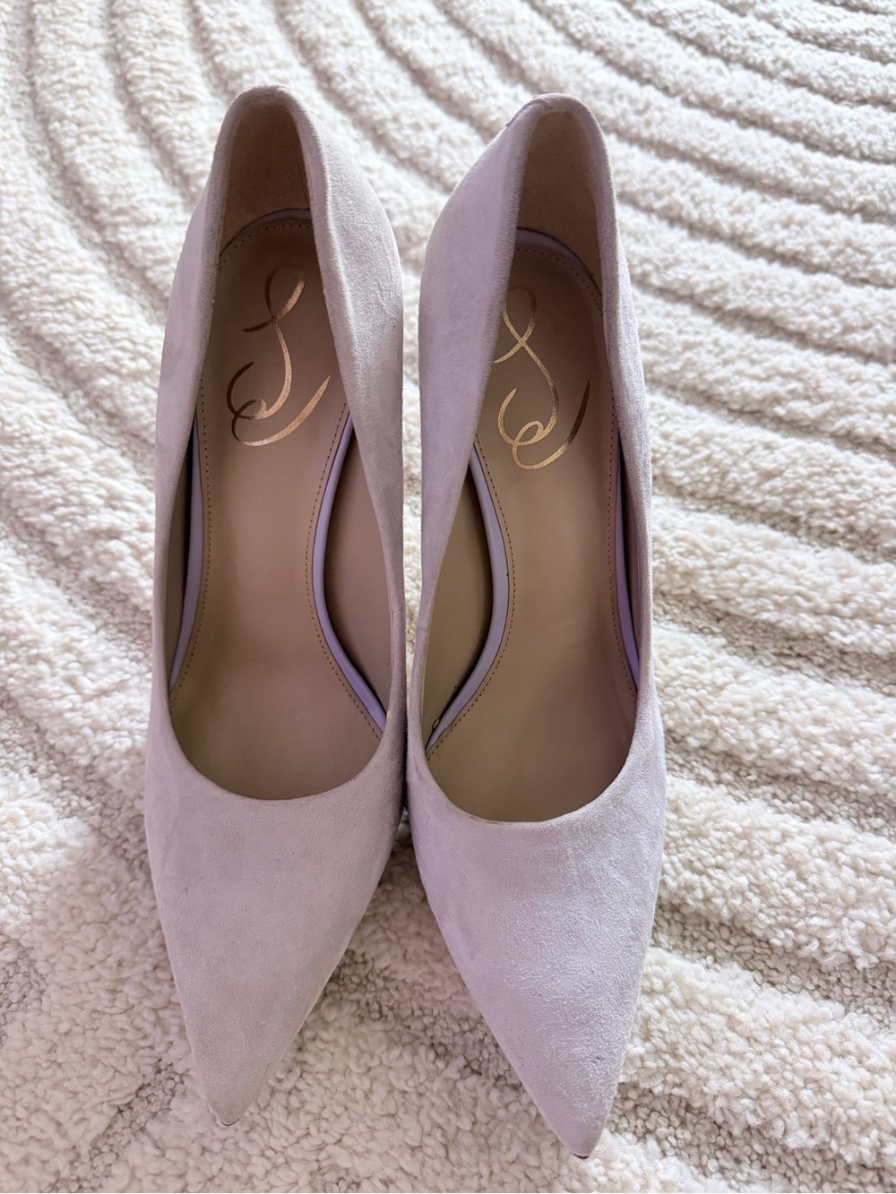 Sam Edelman Lilac Suede Pointed Toe Pumps